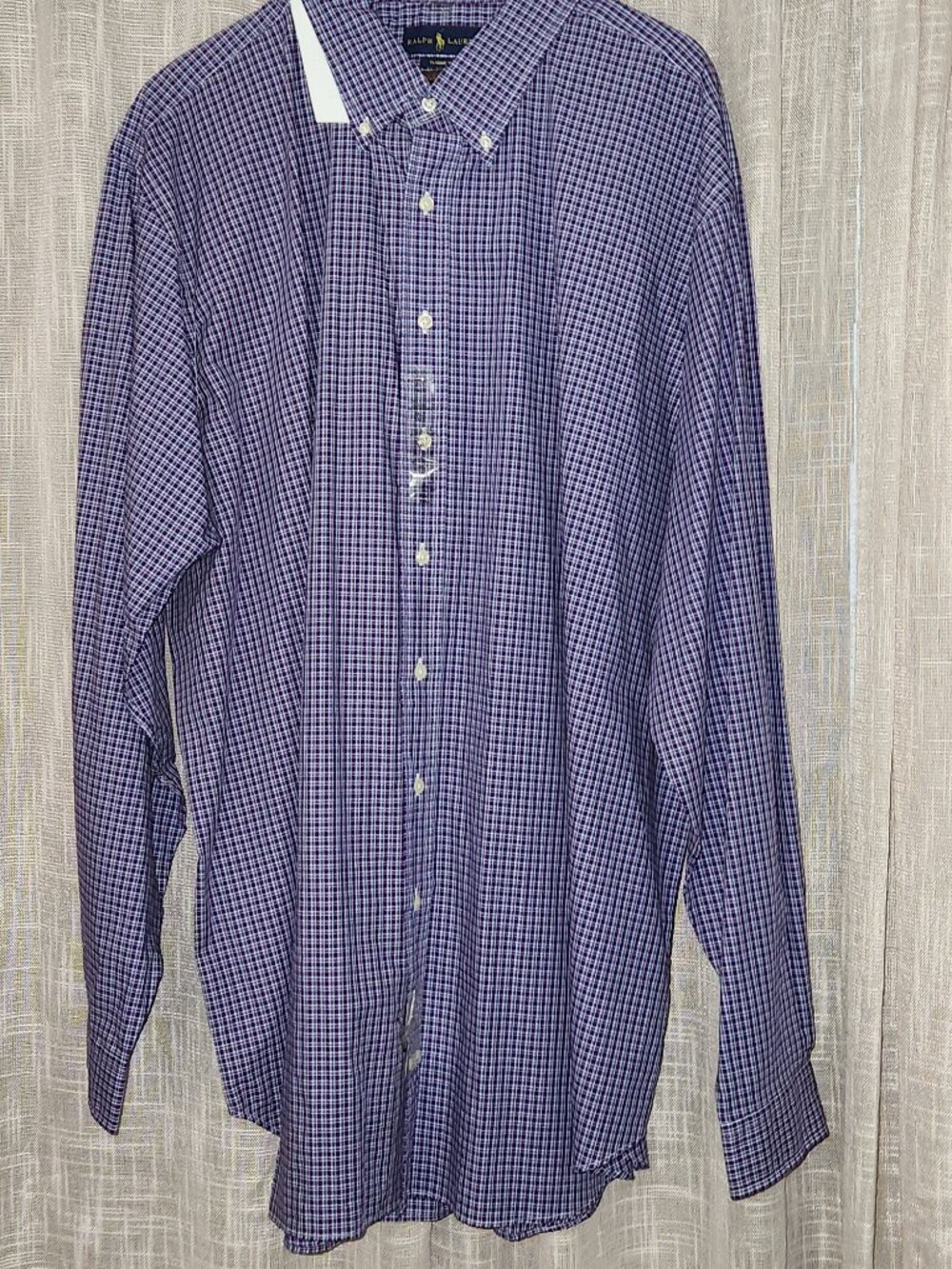 Ralph Lauren Men's Classic-Fit Purple Plaid Oxford Shirt